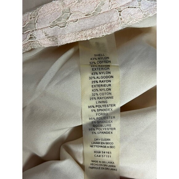 Vince Camuto Womens Dress Pink Size 4 Fit and Flare‎ Sleeveless Workwear Lace - Picture 11 of 11